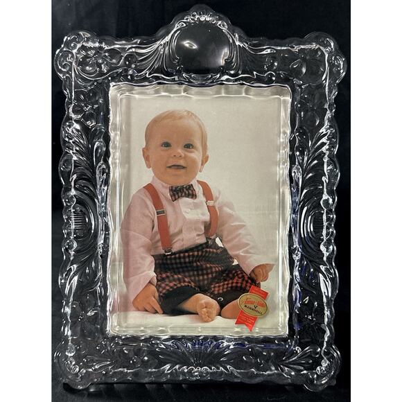 Anna Hutte Bleikristall 5x7 Frame 24% Lead Crystal Germany Baroque Style - Picture 1 of 8